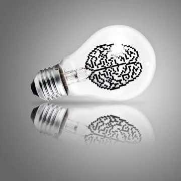 Light bulb as concept Stock Illustration