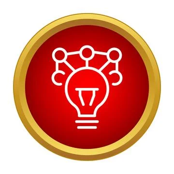 Light bulb connecting to network representing ideas and innovation Stock Illustration