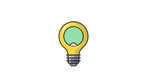 A light bulb containing a person, symbolizing ideas or inspiration within a.. Stock Footage 335140137