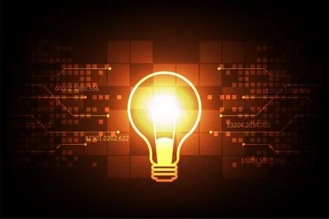 Light bulb in creative ideas. Illustrazione stock