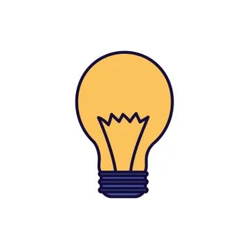 Light bulb creativity idea learning online icon Stock Illustration