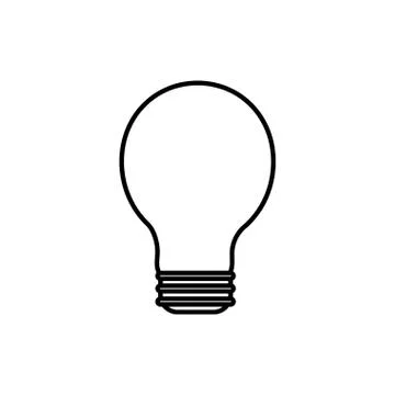 Light bulb creativity idea learning online icon thick line Stock Illustration