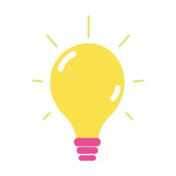 Light bulb creativity isolated icon on white background Stock Illustration
