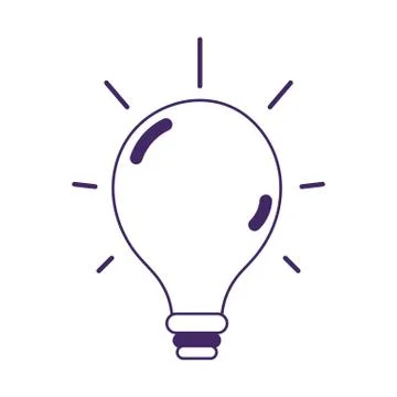 Light bulb creativity isolated icon on white background Stock Illustration
