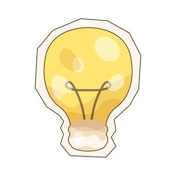 Light bulb cutout Stock Illustration