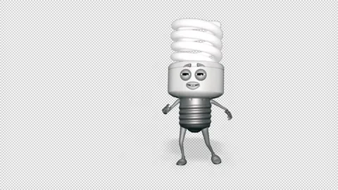Light Bulb Dancing Looped Alpha Channel Stock Footage 167306226