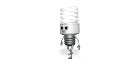 Light Bulb Dancing Looped White Background Видео 167456015
