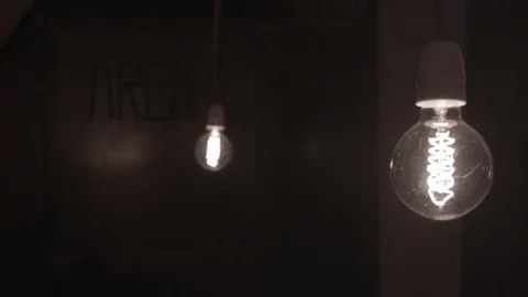 Light bulb in the dark Stock Footage 74126615