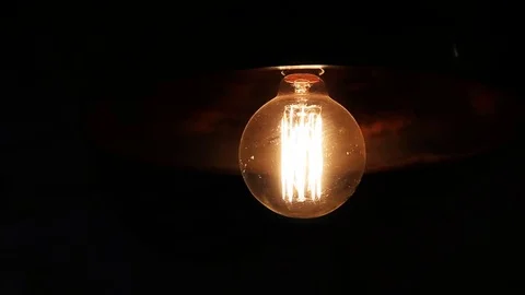 Light bulb in the dark Stock Footage 82755016