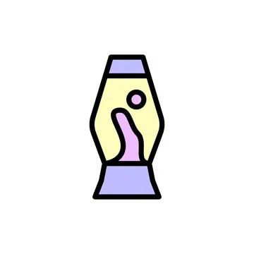Light bulb, decorative icon. Simple color with outline vector elements of flower Stock Illustration
