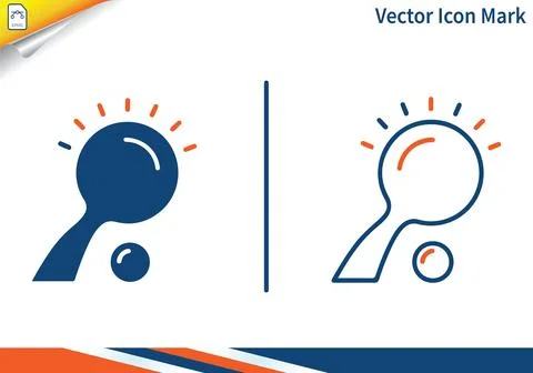 A light bulb design with creative idea concept and magnifying glass. Stock Illustration