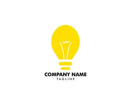 Light bulb design logo template Stock Illustration