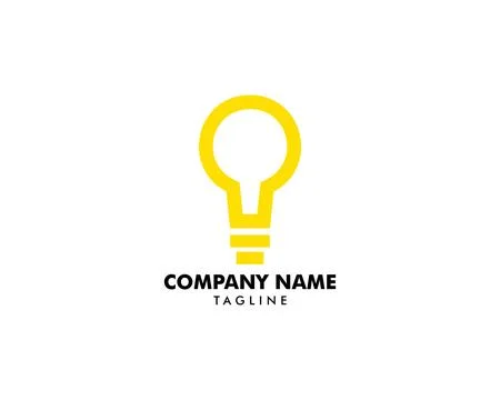 Light bulb design logo template Stock Illustration