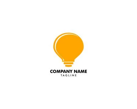 Light bulb design logo template Stock Illustration