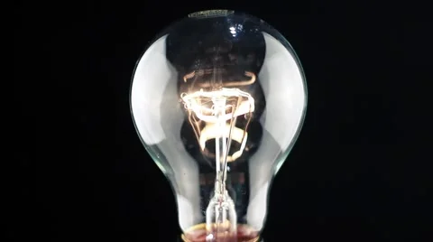 Light Bulb on Dimmer Close Up Stock Footage 59554019