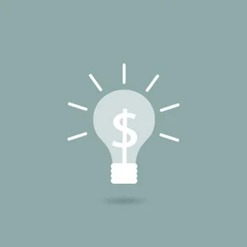 Light bulb with a dollar sign Stock Illustration