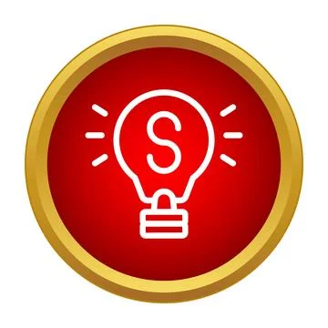 Light bulb with dollar sign representing business idea Stock Illustration