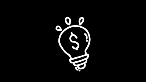 Light bulb with dollar sign symbolizing innovative financial ideas and inve.. Stock Footage 320023131