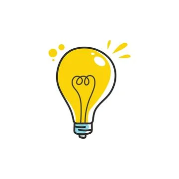 Light bulb doodle concept design vector element template イラスト素材