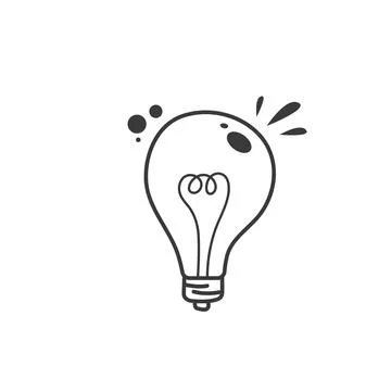 Light bulb doodle concept design vector element template イラスト素材