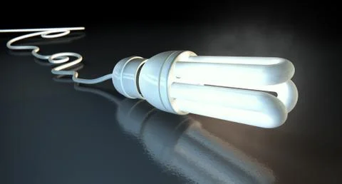 Light bulb dramatic Stock Illustration