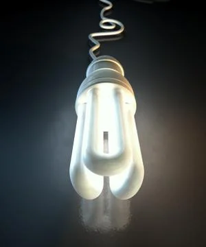 Light bulb dramatic Stock Illustration
