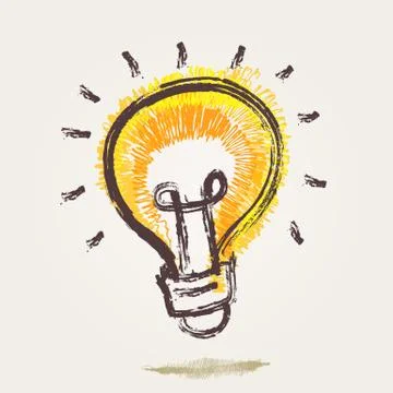 Light Bulb Drawing Stock-Illustration