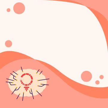 Light Bulb Drawing Surrounded With Multiple Lines Beside Empty Write Space Illustrazione stock