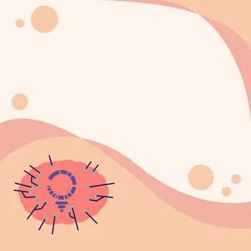 Light Bulb Drawing Surrounded With Multiple Lines Beside Empty Write Space 스톡 일러스트