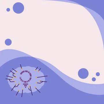 Light Bulb Drawing Surrounded With Multiple Lines Beside Empty Write Space Illustrazione stock