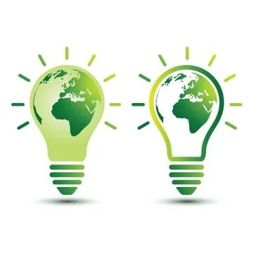 Light bulb Earth Stock Illustration