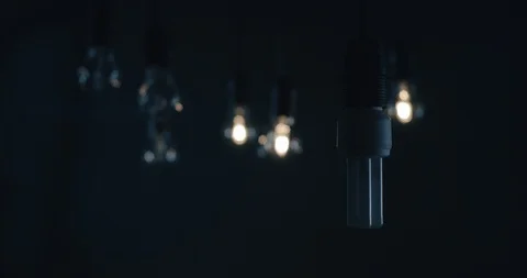 Light bulb eco heaps Video stock 87561764