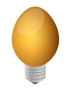 A light bulb egg Stock Illustration