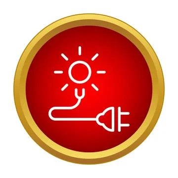 Light bulb with electric plug connecting energy Stockillustratie