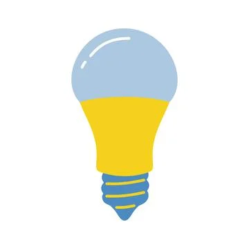Light bulb electricity vector graphic illustration Energy saving Symbol of new Stock Illustration
