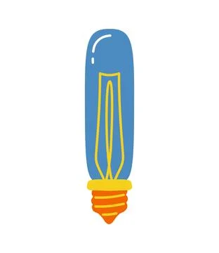 Light bulb electricity vector graphic illustration Energy saving Symbol of new Stock Illustration