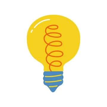 Light bulb electricity vector graphic illustration Energy saving Symbol of new Stock Illustration