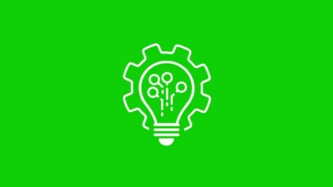 Light bulb electronics gear animation motion graphics Stock Footage 330541931