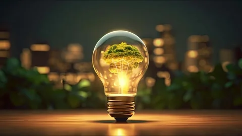 Light bulb energy saving Stock Footage 259716417