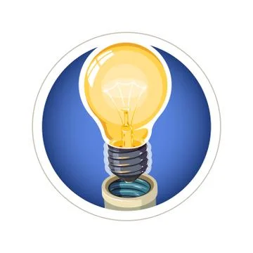 Light bulb. Eps10 vector illustration. Isolated on white background Stock Illustration