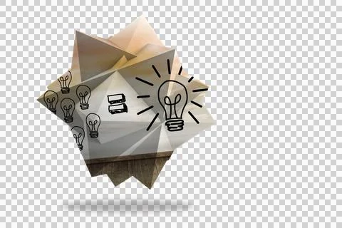 Light bulb equation on abstract screen 写真素材