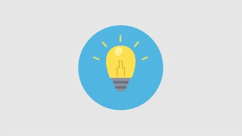 Light Bulb Eureka Icon for Creativity Idea and Innovation - alpha channel loop 库存影片 334726427