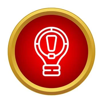 Light bulb with exclamation mark concept of attention Stock Illustration