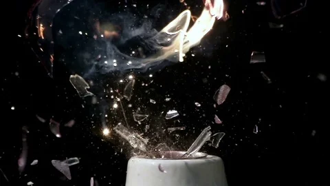 Light Bulb Explodes in Super Slow Motion Low Impact Stock Footage