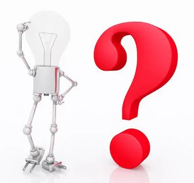 Light bulb figure with question mark Stock Illustration