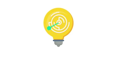 A light bulb filled with a maze, representing intricate thoughts or challen.. Stock Footage 332388897