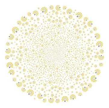 Light Bulb Fireworks Sphere 스톡 일러스트