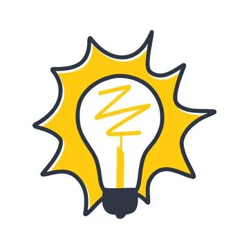 Light bulb in flash Stock Illustration