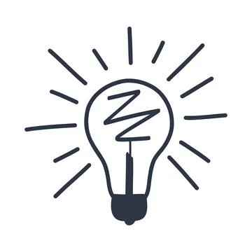 Light bulb in flash Stock Illustration