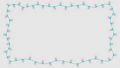 Light bulb flashing string frame and border with copy space party, Christma.. Stock Footage 242702722